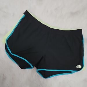 The North Face Black and Blue Athletic Shorts Lightweight Design